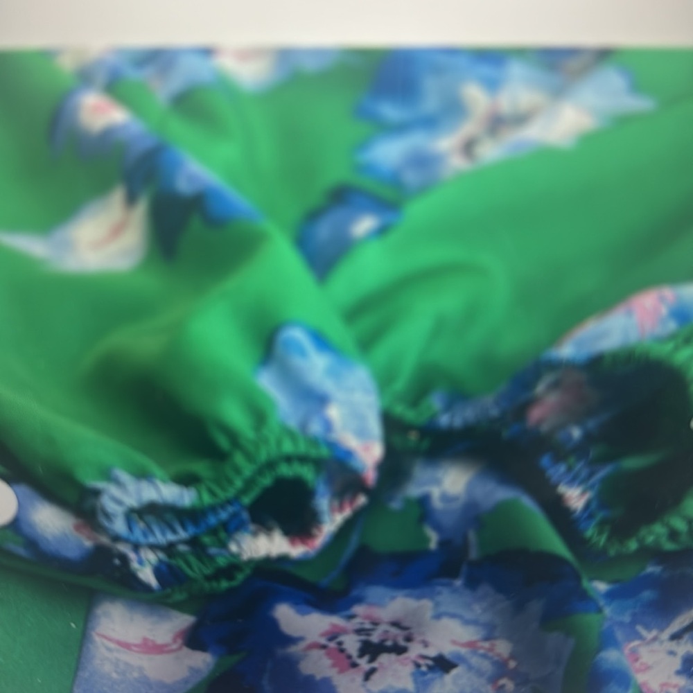 Eliza J Green Floral Wrap Midi Dress - Picture 6 of 9